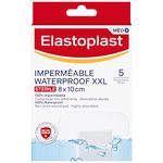 Elastoplast Waterproof XXL Dressings (5 Strips) | Large Plasters for Post-Operative and Everyday Acute Wounds | Extra Skin Friendly Sterile Dressings | Dermatologically approved | Bacteria Shield