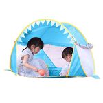 KENPUAZ Pop Up Baby Beach Tent with Pool,Portable Shark Sun Shelter Tent with UPF UV 50+ Protection for Toddler Aged 3-72 Months (Blue)