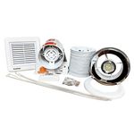 Swiftair IN LINE BATHROOM SHOWER WC TOILET EXTRACT FAN LIGHT KIT - Run On Timer