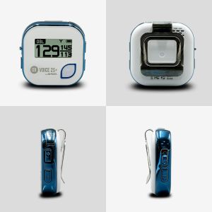 EPHIIONIY GolfBuddy Voice 2 Golf GPS Clip – 14hr Battery, Water Resistant, White/Navy