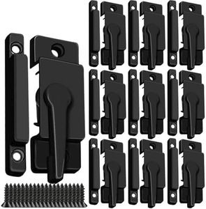 10 Pack Window Sash Locks Window Latch Replacement Window Locks for Vertical and Horizontal Sliding Windows Double Hung Windows-Black