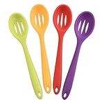 4 Pieces Silicone Slotted Spoons,No