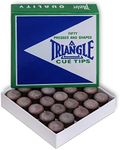 Tweeten Triangle Billiard Pool Cue Tips - 1 Box - 50 Tips - Choose Your Size (14 mm)