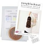 Easyblinds easyblackout Blackout Blind, Any Shape/Size Up To 200 x 135cm, WHITE (others available), Self-Adhesive Attachments, Patented Design For Full Blackout, Easy To Use, Temporary Or Permanent