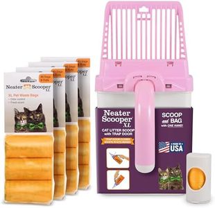 Neater Pets Neater Scooper XL Cat Litter Scoop, 195 Refill Bags – Extra-Large Capacity Mess-Free Cat Litter Scooper with Bag for Large & Multiple Cats, Spill-Proof Litter Box Scooper with Scoop Holder