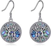 YFN Mother and 2 Child Earrings Sterling Silver Tree of Life Mom Earrings Birthday Christmas Birthday Jewelry Gifts for Women Mom