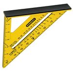 STANLEY STHT46011 Heavy-duty Adjustable Quick Square for Accurate Measurements with Extra-Thick ABS Plastic Body Ideal for Home, DIY & Industrial Use, YELLOW & BLACK