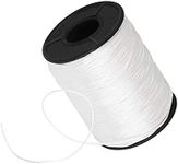 150 Yards/Roll Lift Cord ZKSM 1mm Braided Shade Roller Blinds Cord White Pull String Rope for Aluminum Blind Shade Repair and DIY Crafts Projects(Max Load 66lb)