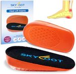 Skyfoot Orthopedic Heel Lift Inserts, Shock Absorption and Cushioning Height Increase Insoles for Achilles Tendonitis Relief, Heel Spurs, Heel Pain and Plantar Fasciitis (Large - 4/5" Thick)