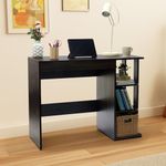 Green Soul Mekong Engineered Wood Study Table (Wood Black Color) | Computer Desk, Office Table for Students, Adults, Professionals | 3 Shelves | 1-Year Warranty| Installation Provided