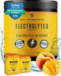 KEY NUTRIENTS 90 Servings Electrolytes Powder No Sugar - Tropical Peach Mango Electrolyte Drink Mix- No Calories, Gluten Free Electrolytes Powder - Keto Friendly, Non GMO, Made in USA