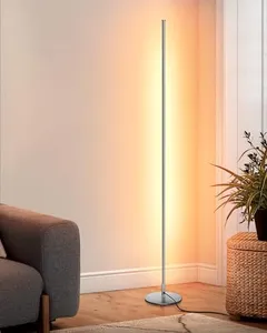 DEWENWILS Modern LED Floor Lamp, 57.5" Minimalist Dimmable Corner Lighting, Standing Tall Floor Lamp for Living Room, Bedroom, Home Office, 3000K Warm White Light