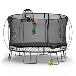Springfree Round Trampolines for Kids & Adults – Safe Outdoor Trampoline with Net & No Springs (Jumbo Round (13ft)) with Flexrhoop and Flexrstep