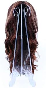 Milano Collection 18" Deluxe Clear Collapsible Acrylic Wig Stand For Display and Travel