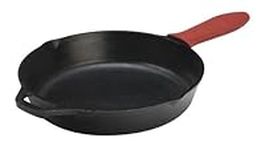 Lodge 12-Inch Logic Pre-Seasoned Skillet with Lodge Silicone Hot Handle Holder (Red)