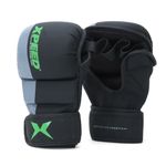 XPEED Striking Grappling Gloves, XP1504 PU Grappling Glove for Martail Arts, Combat Sports, MMA, Training Gloves, Versatile Sports Gloves | Wrap Around Hook & Loop Closure (L/XL, Green)