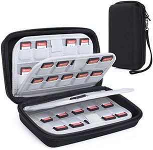 Joogee Funda de Almacenamiento de Tarjeta de 80 Tarjetas Juego Compatible con Switch/Switch OLED/Switch Lite, Estuche de Transporte Protector, Organizador de Tarjeta Cartuchos Multifuncionales, Negro