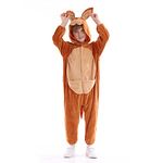 Kangaroo Costume Kids，Plush Hooded Animals Pajamas Child，Halloween Carnival Kid Jumpsuit Boys & Girls (Kangaroo, M)