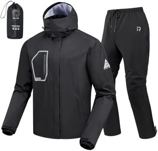RIDEIRON Rain Suit, Motorcycle rain gear for men, 15000mm Rating,Reflective, Detachable Hood