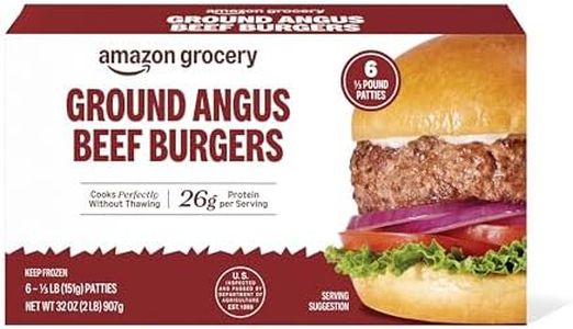 Amazon Grocery, Ground Angus Beef Burgers, 32 Oz, 6 Ct, Frozen