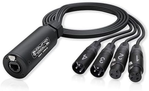 Sound Tools CAT Tails FMX – 4 Channel 2 Male + 2 Female XLR to EtherCON Breakout Tails – Send/Return for Analog Audio Over CAT5e/6/7 – Neutrik Connectors – Aluminum Housing for Stage & Live Sound