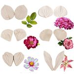 6set Gumpaste Flower Silicone Veining Mold - Fondant Rose Veined Mold,Gum Paste Peony Flower Mold,Sugar Flower Cake Decorating Tool for Lily Daisy Hydrangea Flower Wedding Cake Decoration