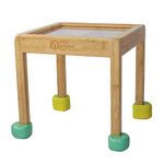 Little Balance Box, Best Push Pull Walker Toy, 2-in-1 No Wheels Spring Feet, Wooden Walker, Girl Boy Toddler Child Activity Table, Green + Removeable Booties