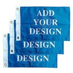 Bagetu Custom 3PCS Boat Flag Personalized Small Flags for Boat(Flag Only) (3PCS 12x18 inch/30x45 cm)