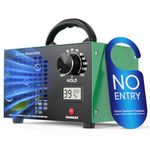 Ozone Generator - 120000 mg/h Ozone Generator for Large Spaces up to 500㎡, Air Purifier with Temperature & Humidity Display, 120-Min Timer, Eliminate Odours in Cars, Homes, Hotels, Kitchens