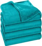 Utopia Bedding Fleece Blanket Queen Size [Turquoise, 90x90 Inch] - 300 GSM Blankets with Anti-Static Microfiber - Lightweight, Fuzzy, Cozy Blanket for Bed, Couch and Sofa - Suitable for All Seasons