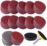 Keyohome 300 Pcs Sanding Discs Pads, 50mm/2Inch Hook and Loop Pads with 1/4" Shank Backing Pad & Foam Buffering Pad 80/180/240/320/400/600/800/1000/2000/3000 Grits