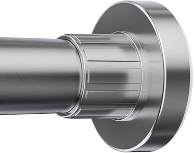 Ausemku Shower Curtain Rod 32-94 Inch Adjustable - 1 Inch Diameter Heavy Duty No drill Spring Tension Shower Rod, Non-Slip Rustproof Telescopic Rod for Bathroom, Nickel
