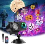 Halloween Christmas Projector Lights Outdoor, 14 HD Slides (3D Ocean Wave +Patterns) Landscape Lights Waterproof Outdoor Indoor Holiday Projector Lights for Home Yard Garden Xmas Halloween Decorations