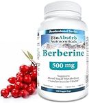 Berberine 500mg Supplement, 97% Tested Purity Berberine Supplements Sourced From Non-GMO Berberis Aristata (120 Veggie Caps of Berberine HCL)