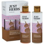 Just Herbs Anti Hairfall Control Kit (Shampoo 100ml+Conditioner100ml) with Goodness of Natural Vitamin E, Bhringraj & Black Onion Seed for Shiny, Smooth Hair - All Hair Types