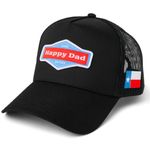 Happy Dad Trucker Hat, Trendy Mens Hats with Breathable Mesh Back, Snap Closure, Birthday Gifts, Snapback Cap, Texas Black, One Size