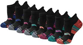 Saucony Women's Performance Heel Tab Athletic (8 & 16 Pairs) Running Socks, Assorted Darks Pairs), Small-Medium US