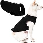 Gooby Fleece Vest Dog Sweater - Black, X-Large - Warm Pullover Fleece Dog Jacket with O-Ring Leash - Winter Small Dog Sweater Coat - Cold Weather Dog Clothes for Small Dogs Boy or Girl