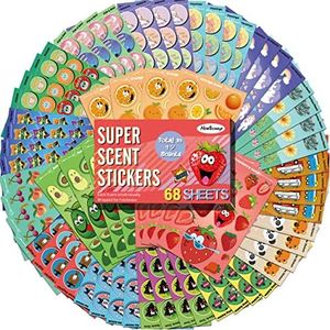 HORIECHALY 68 Sheets Scratch and Sniff Stickers with 17 Different Scents Best Choice for Kids &Teachers &Parents as Reward Stickers Gift Party Favor Goodie Awesome Smelly Stickers