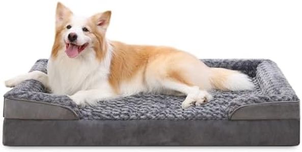 KSIIA Cama Perro Grande, 111x81x18cm, Colchon Perro Lavable y Desenfundable, Fondo Antideslizante, Cama Ortopedica para Perros, Sofá para Perros de Espuma con Memoria, Gris, XL-Plus