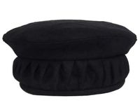 ALBARAKAH® Stylish Black Velvet Afghani Cap Muslim Namaz Topi Islamic Traditional Men Cap Free Size