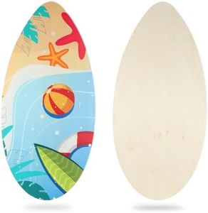 HQO LOVL Skimboard 41 inch Skim Board for Kids Adults Wooden Skim Boards with High Gloss Coat for Beach Skimboards for Beginners to Intermediate(beach)