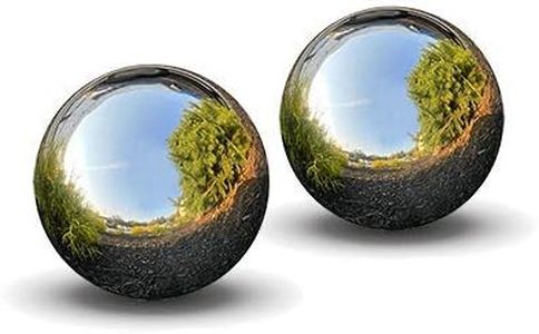 BestNest Esschert Design Stainless Steel Gazing Balls, 10" Dia., Pack of 2