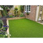 Flooring Store 40 mm High Density Artificial Grass Mat for Balcony, Door Mat, Lawn Mat with 4 Layer UV Protection 3.3 x 25 Feet Natural Green Colour