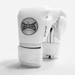 Geezers Boxing Elite Pro 2.0 Hook & Loop Sparring/Training Gloves - Mens, Womens Boxing Hook & Loop gloves - sparring gloves - ideal for heavy duty punch bags (White, 12oz)