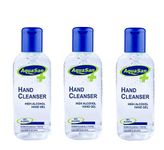 Malibu Aquasan Anti-Bacterial Hand Cleanser Sanitiser 100ml Alcohol Gel 3 Pack