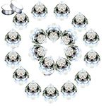 20 Pcs Lens Clear Glass Ball Pendant Suncatcher, 20mm K9 Crystal Decorating Crystal Prisms Hanging Crystals Faceted Prism Balls Feng Shui for Windows Rainbow Crystal Suncatcher Decoration (0.78in)