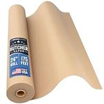 Bryco Goods Butcher Paper Roll - Ideal for Smoking Various Meats - Unbleached - Unwaxed - Uncoated - Proudly Produced in USA - Brown Kraft Paper Roll - Wrapping Paper 24 Inch x 175 Feet Long