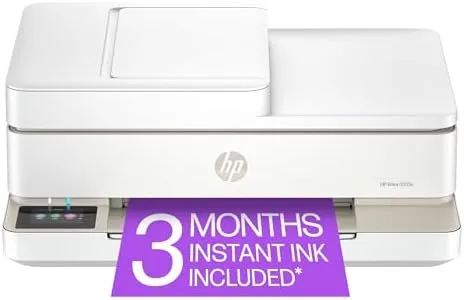 HP Envy 6555e Wireless All-in-One Color Inkjet Printer, Print, scan, Copy, Duplex Printing Best-for-Home, 3 month Instant Ink trial included (714N5A)