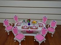 Gloria Doll Furniture (Deluxe Dining Room Set) for 11 inches Fashion Dolls